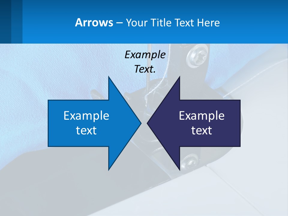 A Close Up Of A Sewing Machine With A Blue Cover PowerPoint Template