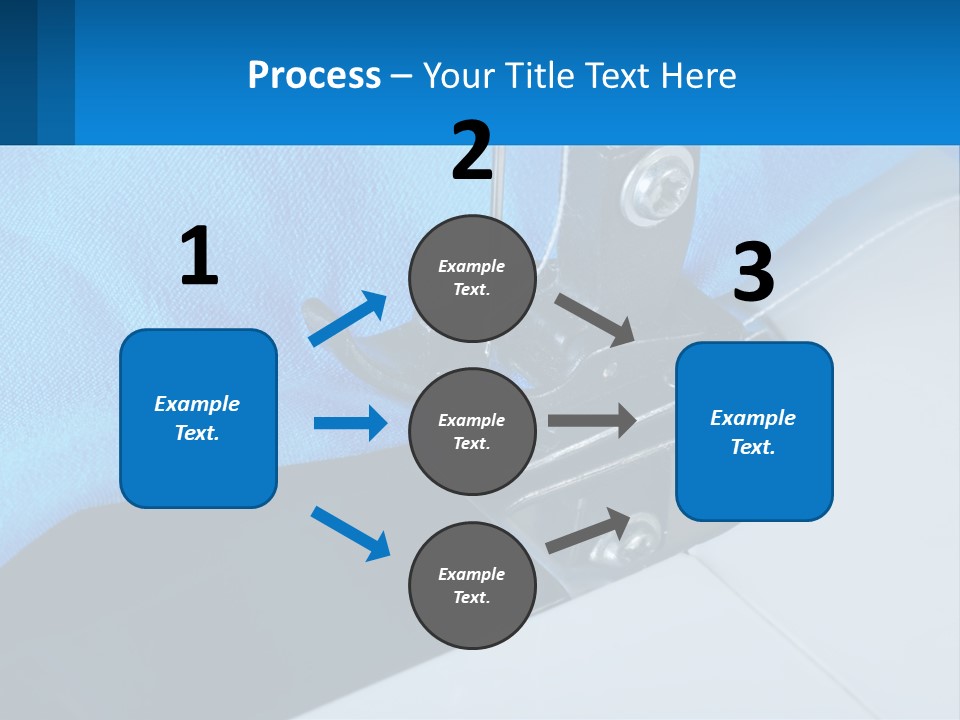 A Close Up Of A Sewing Machine With A Blue Cover PowerPoint Template