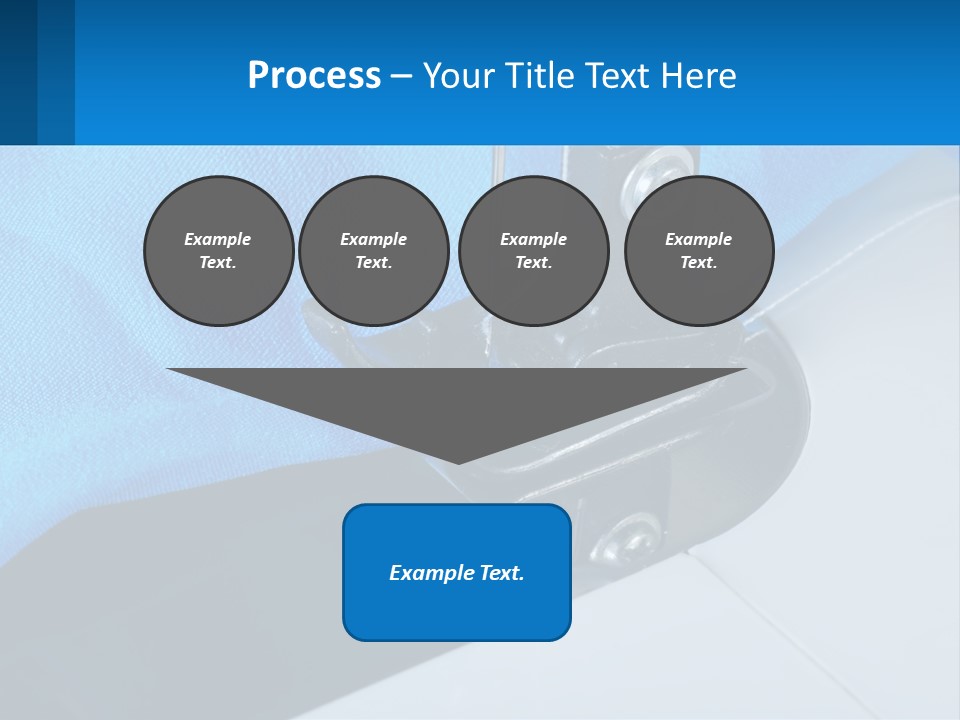 A Close Up Of A Sewing Machine With A Blue Cover PowerPoint Template