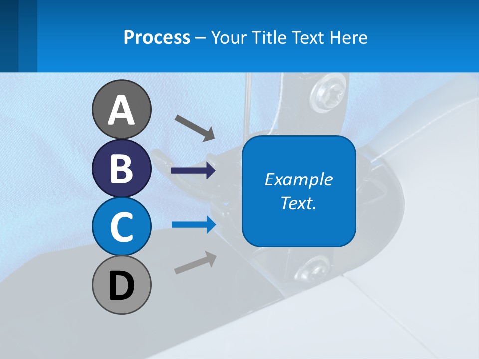 A Close Up Of A Sewing Machine With A Blue Cover PowerPoint Template