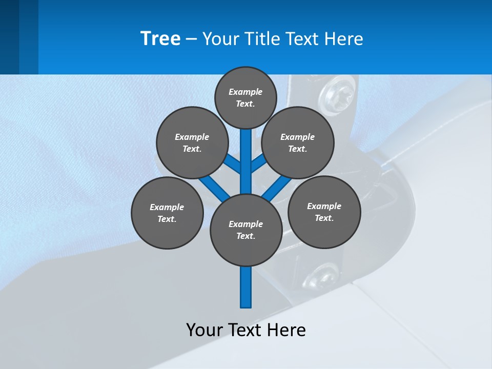 A Close Up Of A Sewing Machine With A Blue Cover PowerPoint Template