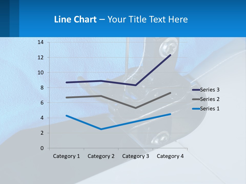 A Close Up Of A Sewing Machine With A Blue Cover PowerPoint Template