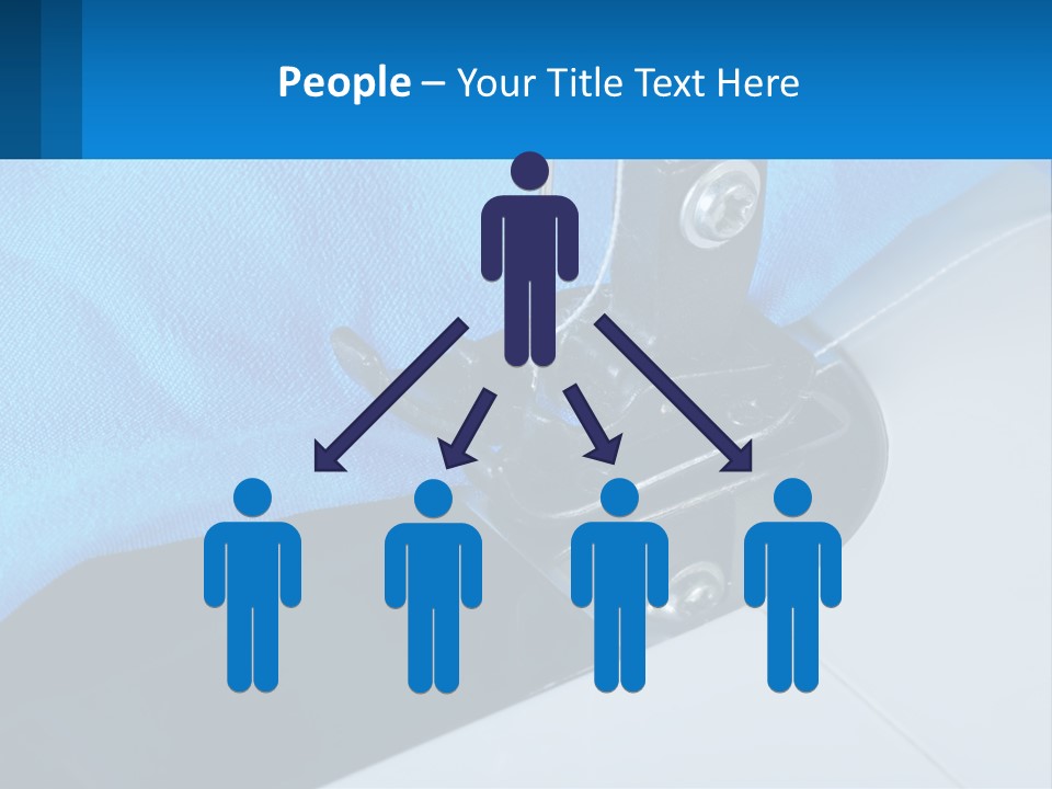 A Close Up Of A Sewing Machine With A Blue Cover PowerPoint Template