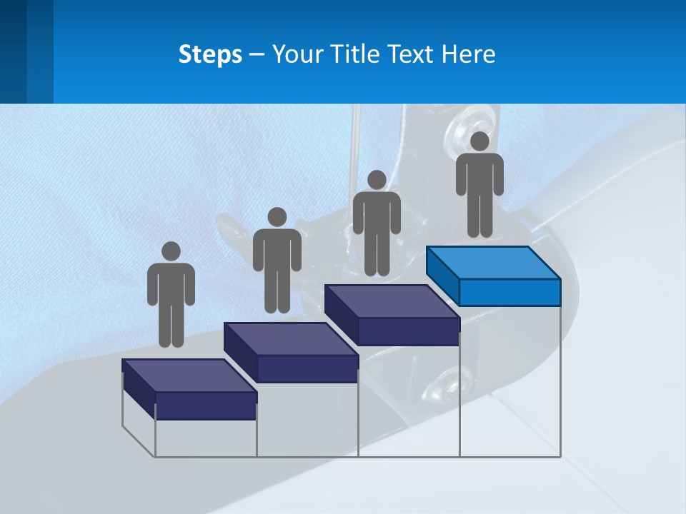 A Close Up Of A Sewing Machine With A Blue Cover PowerPoint Template