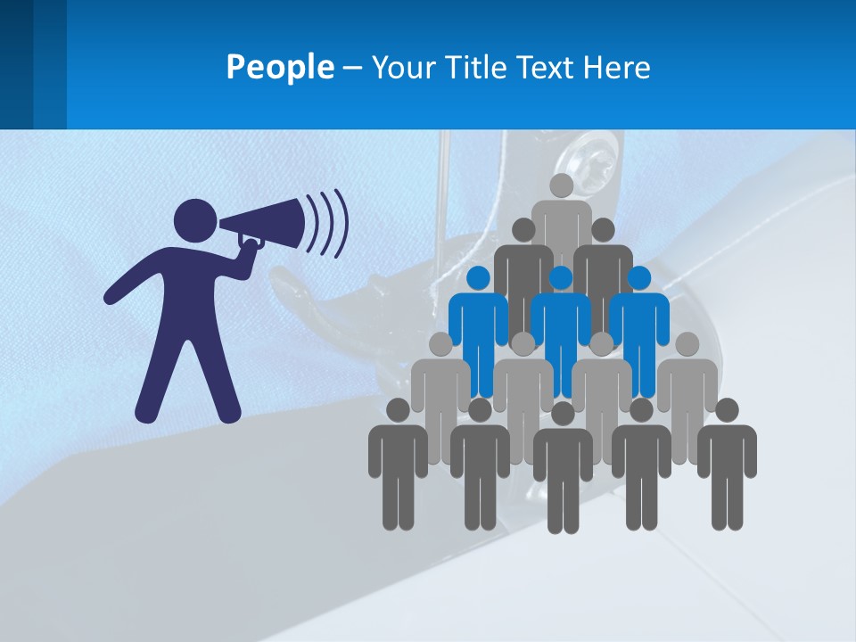 A Close Up Of A Sewing Machine With A Blue Cover PowerPoint Template