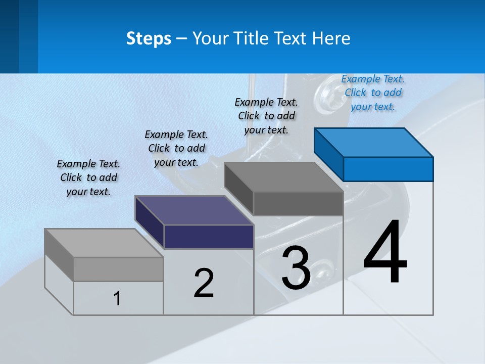 A Close Up Of A Sewing Machine With A Blue Cover PowerPoint Template