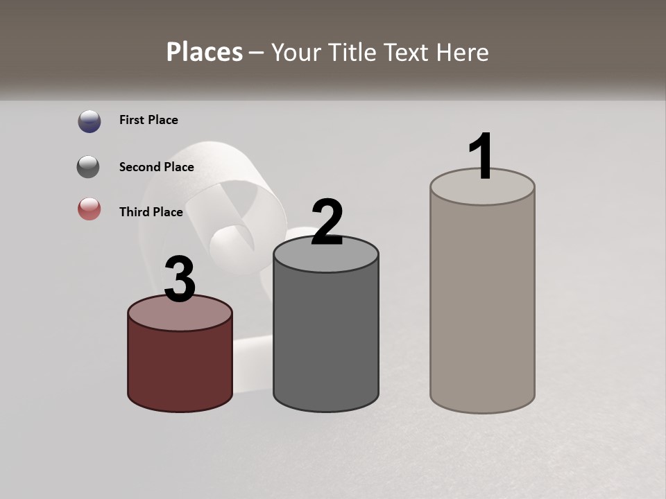 A White Paper Ring With The Letter B On It PowerPoint Template