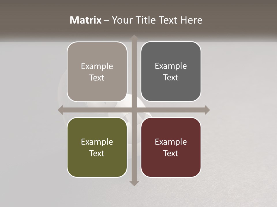 A White Paper Ring With The Letter B On It PowerPoint Template