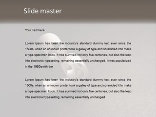 A White Paper Ring With The Letter B On It PowerPoint Template