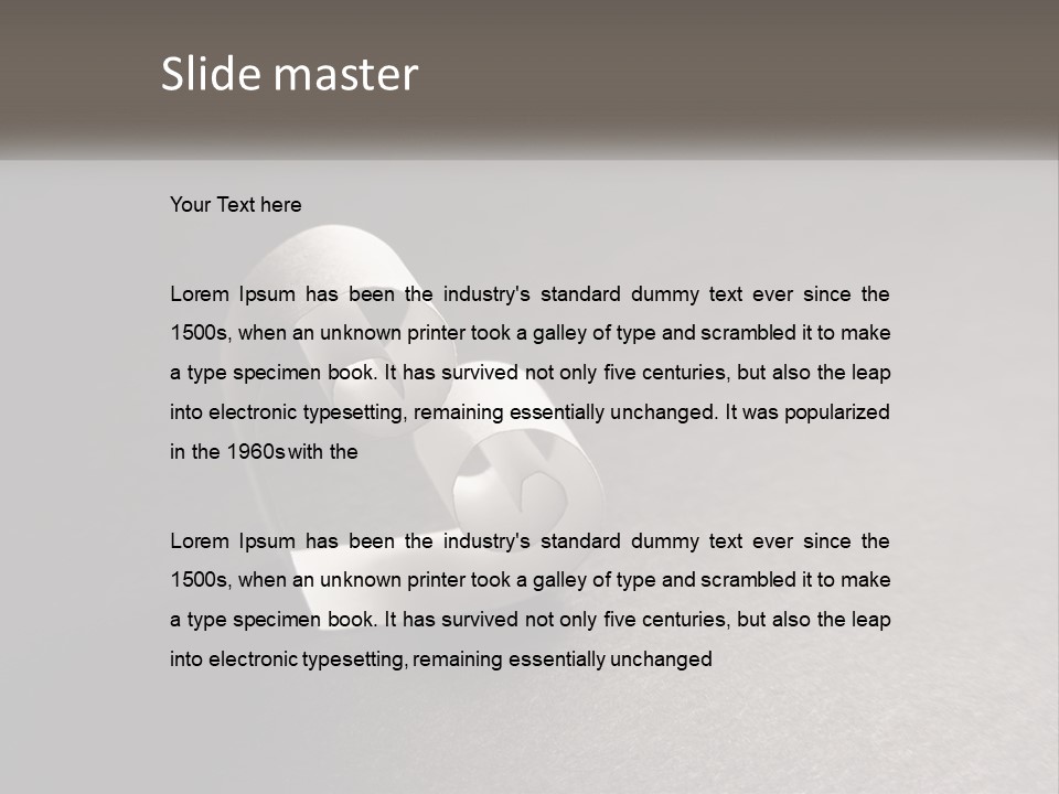 A White Paper Ring With The Letter B On It PowerPoint Template