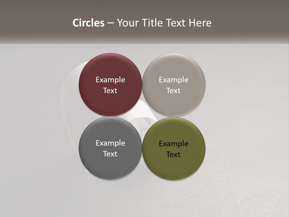 A White Paper Ring With The Letter B On It PowerPoint Template