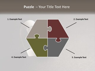 A White Paper Ring With The Letter B On It PowerPoint Template