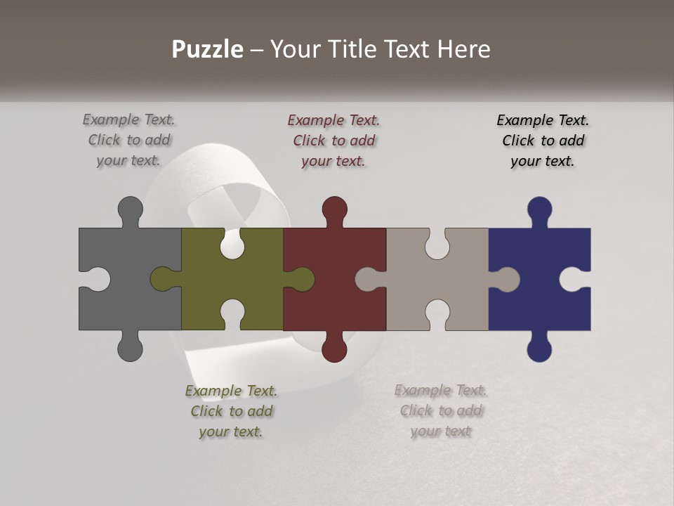 A White Paper Ring With The Letter B On It PowerPoint Template