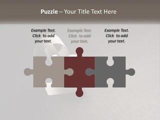 A White Paper Ring With The Letter B On It PowerPoint Template