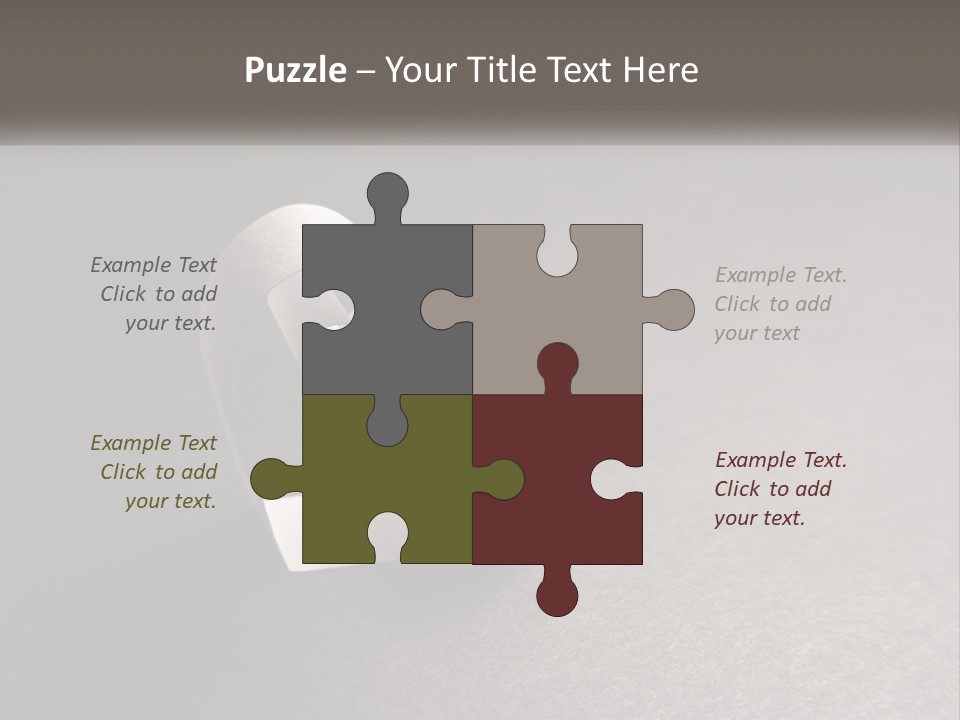 A White Paper Ring With The Letter B On It PowerPoint Template