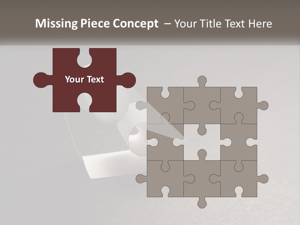 A White Paper Ring With The Letter B On It PowerPoint Template