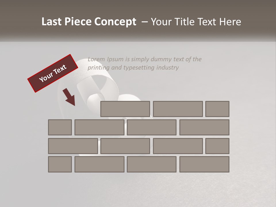 A White Paper Ring With The Letter B On It PowerPoint Template