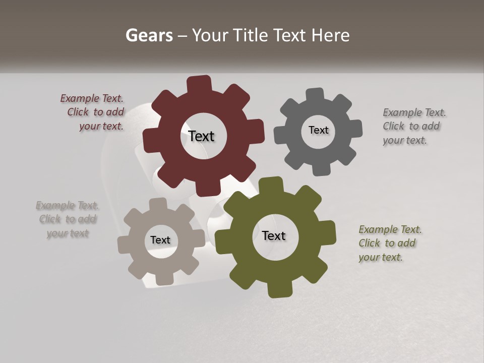 A White Paper Ring With The Letter B On It PowerPoint Template