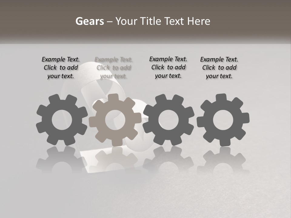 A White Paper Ring With The Letter B On It PowerPoint Template