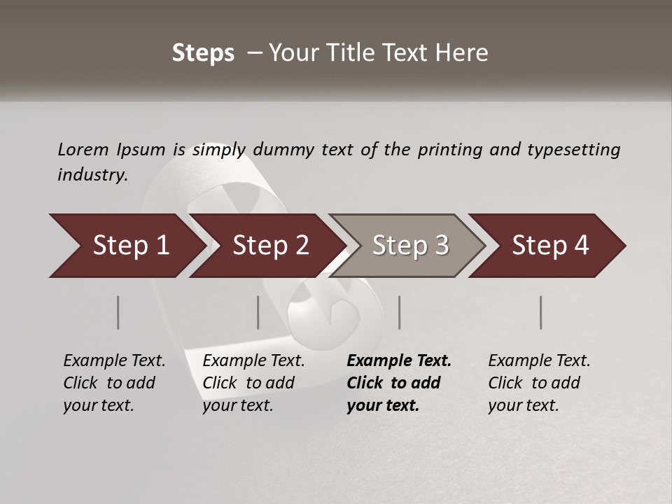 A White Paper Ring With The Letter B On It PowerPoint Template