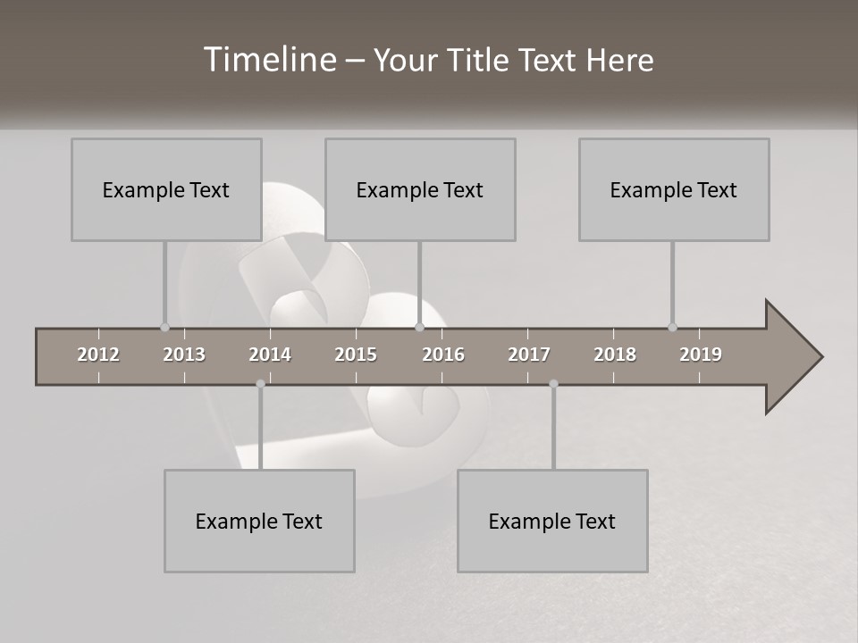 A White Paper Ring With The Letter B On It PowerPoint Template