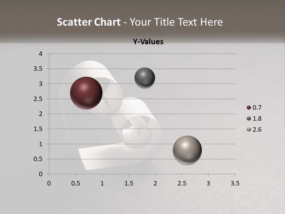 A White Paper Ring With The Letter B On It PowerPoint Template
