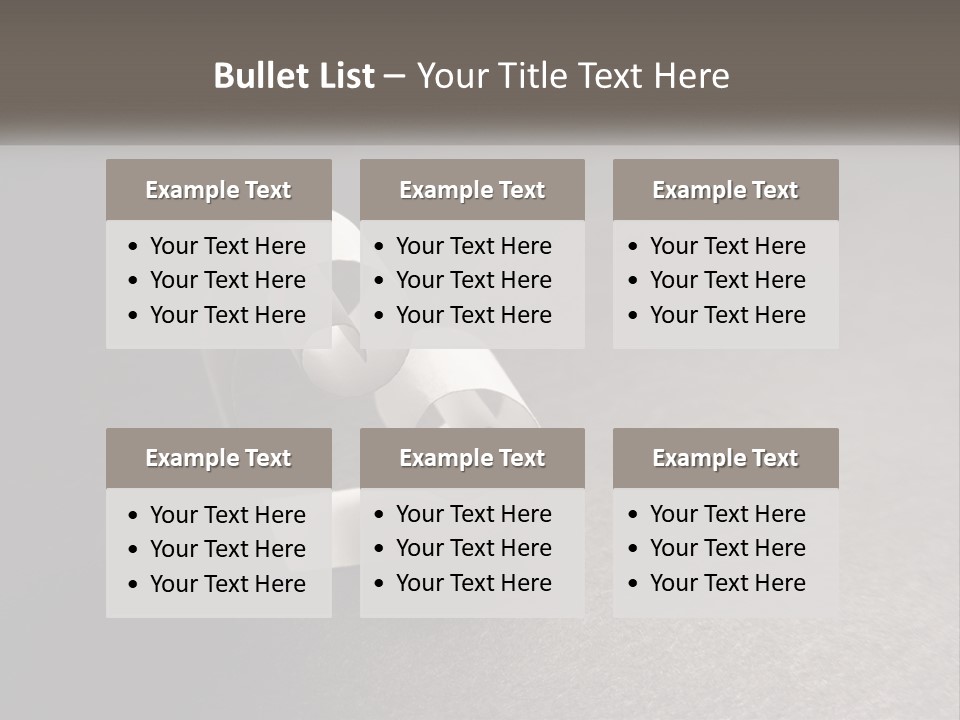 A White Paper Ring With The Letter B On It PowerPoint Template