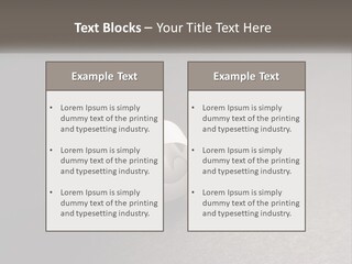 A White Paper Ring With The Letter B On It PowerPoint Template