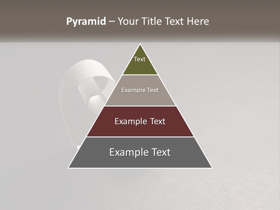 A White Paper Ring With The Letter B On It PowerPoint Template