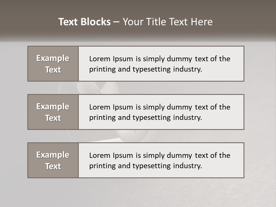 A White Paper Ring With The Letter B On It PowerPoint Template