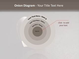A White Paper Ring With The Letter B On It PowerPoint Template
