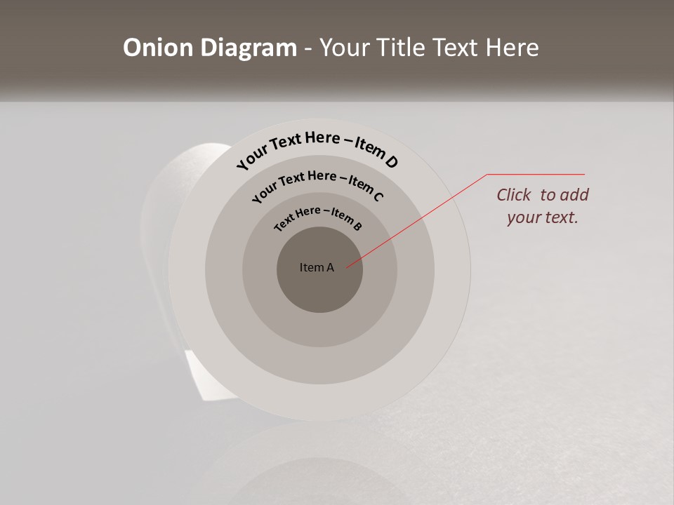 A White Paper Ring With The Letter B On It PowerPoint Template