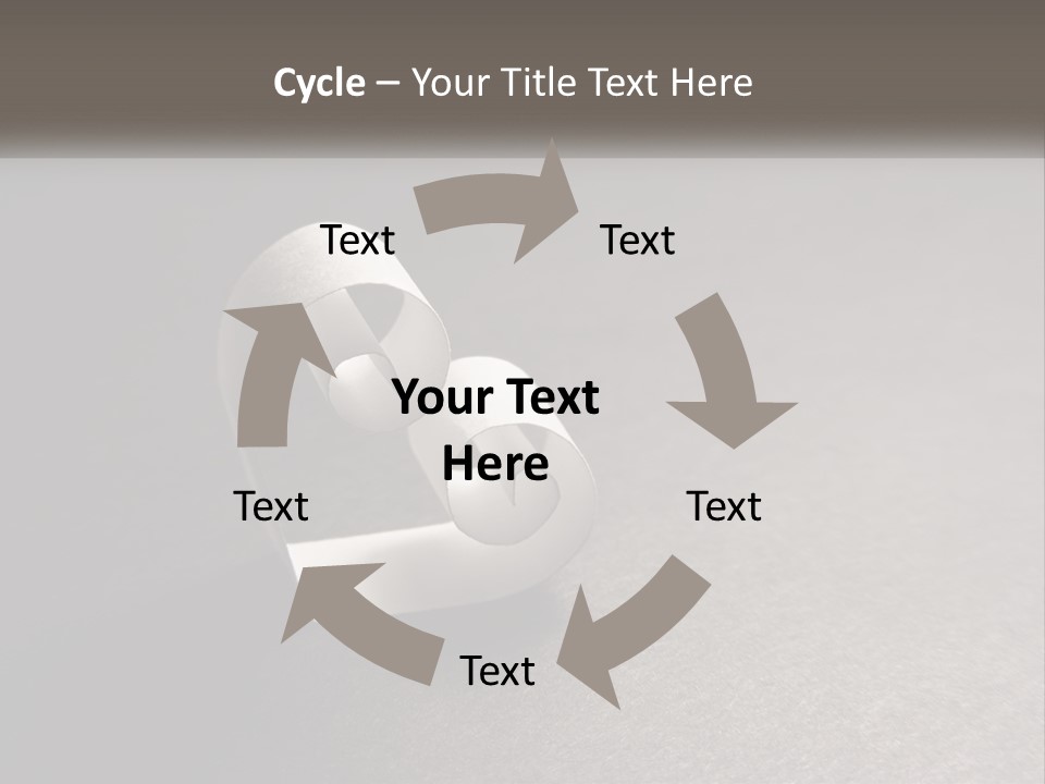 A White Paper Ring With The Letter B On It PowerPoint Template