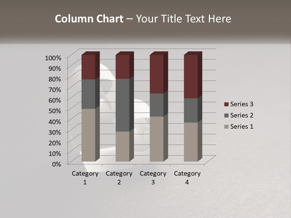 A White Paper Ring With The Letter B On It PowerPoint Template