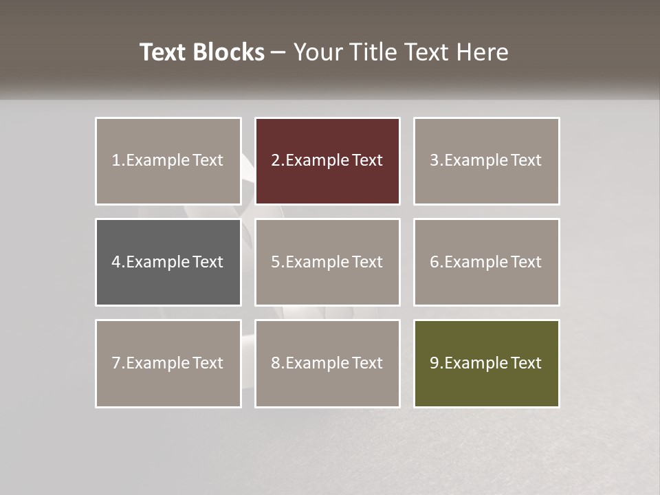 A White Paper Ring With The Letter B On It PowerPoint Template