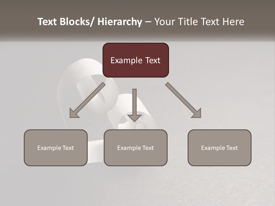A White Paper Ring With The Letter B On It PowerPoint Template