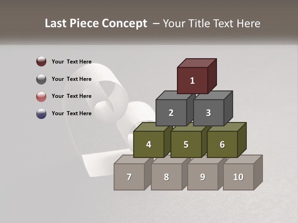 A White Paper Ring With The Letter B On It PowerPoint Template