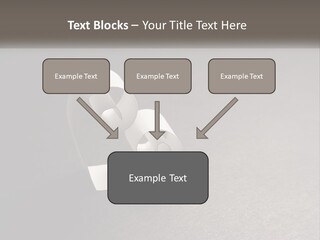 A White Paper Ring With The Letter B On It PowerPoint Template