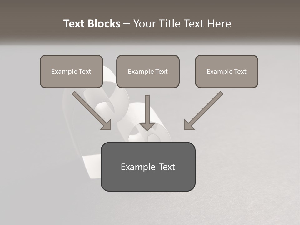 A White Paper Ring With The Letter B On It PowerPoint Template