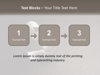 A White Paper Ring With The Letter B On It PowerPoint Template