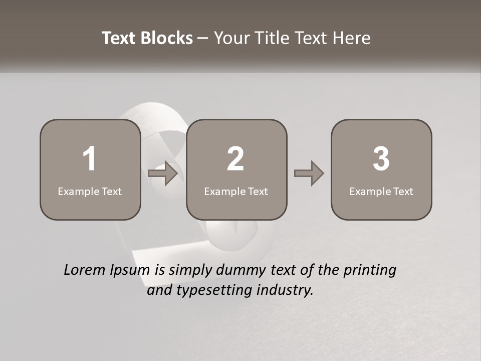 A White Paper Ring With The Letter B On It PowerPoint Template