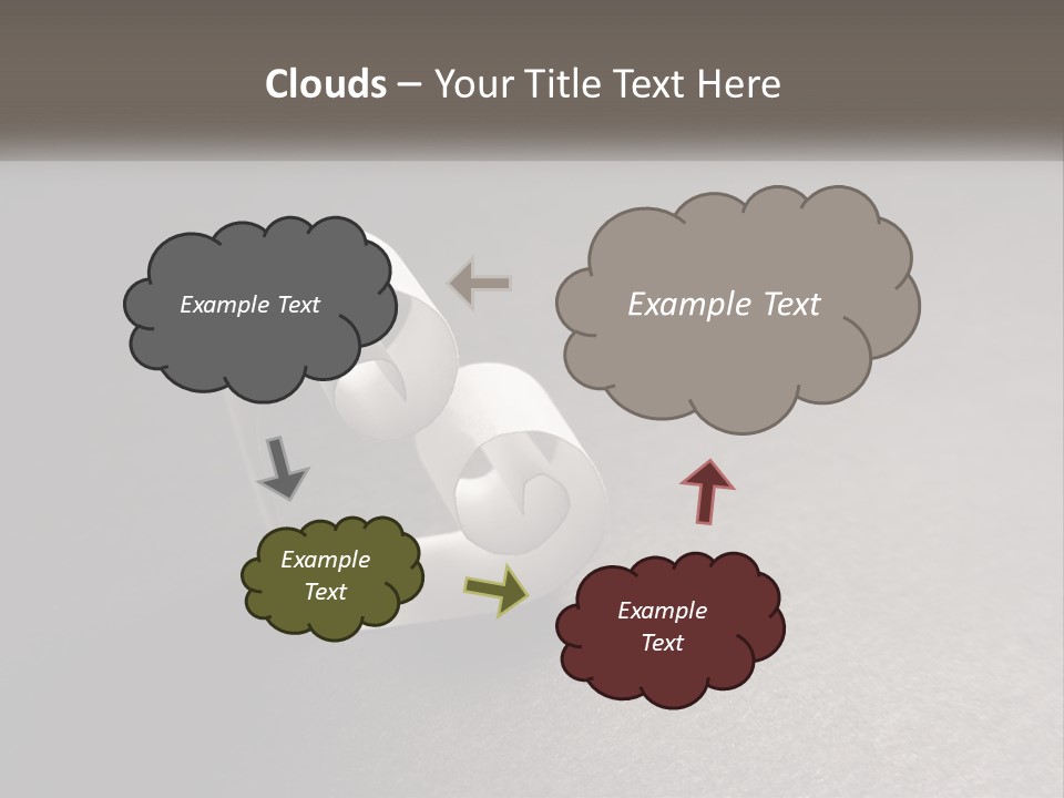 A White Paper Ring With The Letter B On It PowerPoint Template