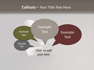 A White Paper Ring With The Letter B On It PowerPoint Template