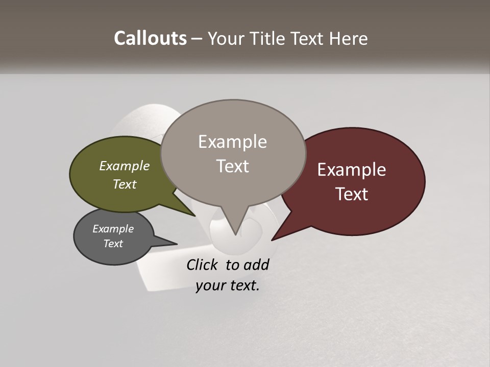 A White Paper Ring With The Letter B On It PowerPoint Template