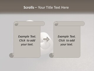 A White Paper Ring With The Letter B On It PowerPoint Template