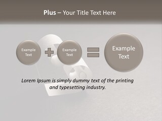 A White Paper Ring With The Letter B On It PowerPoint Template