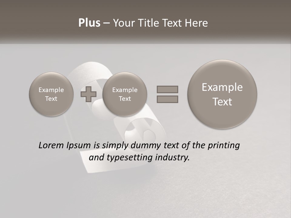 A White Paper Ring With The Letter B On It PowerPoint Template