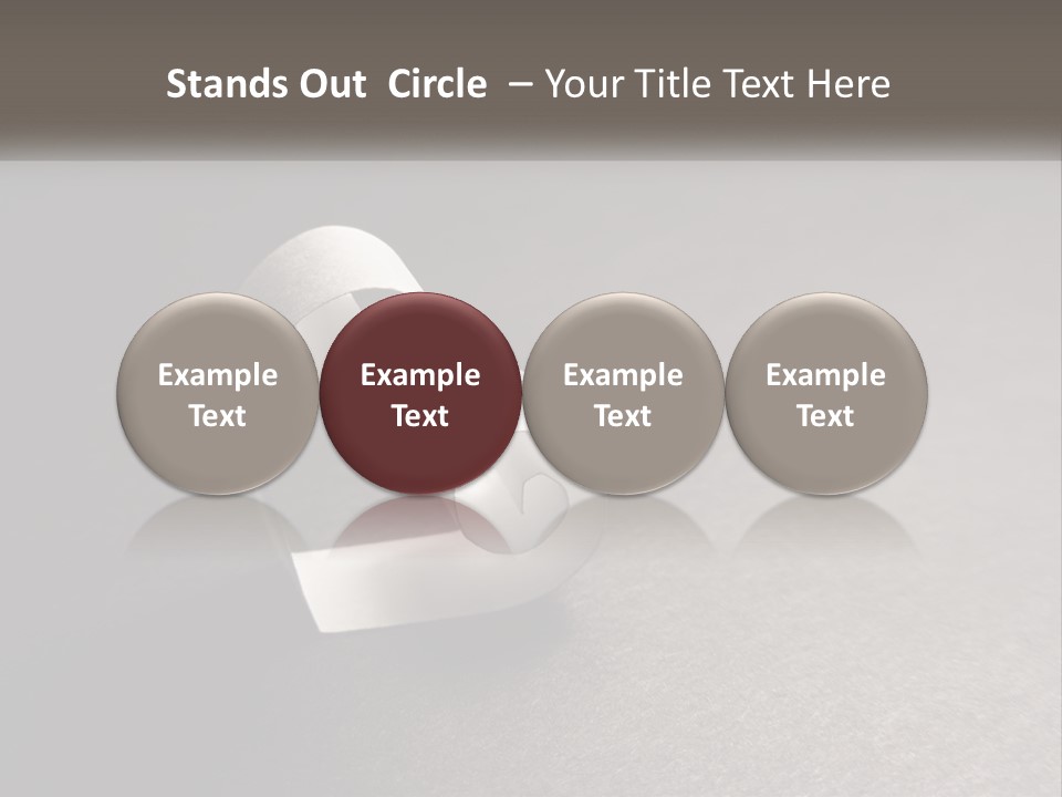 A White Paper Ring With The Letter B On It PowerPoint Template