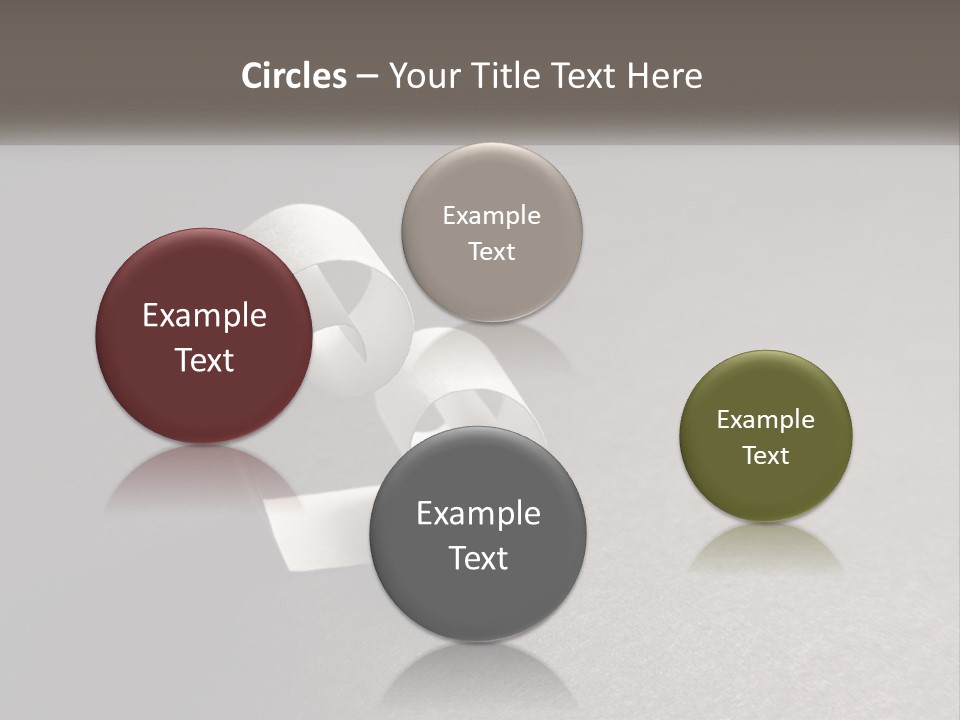 A White Paper Ring With The Letter B On It PowerPoint Template