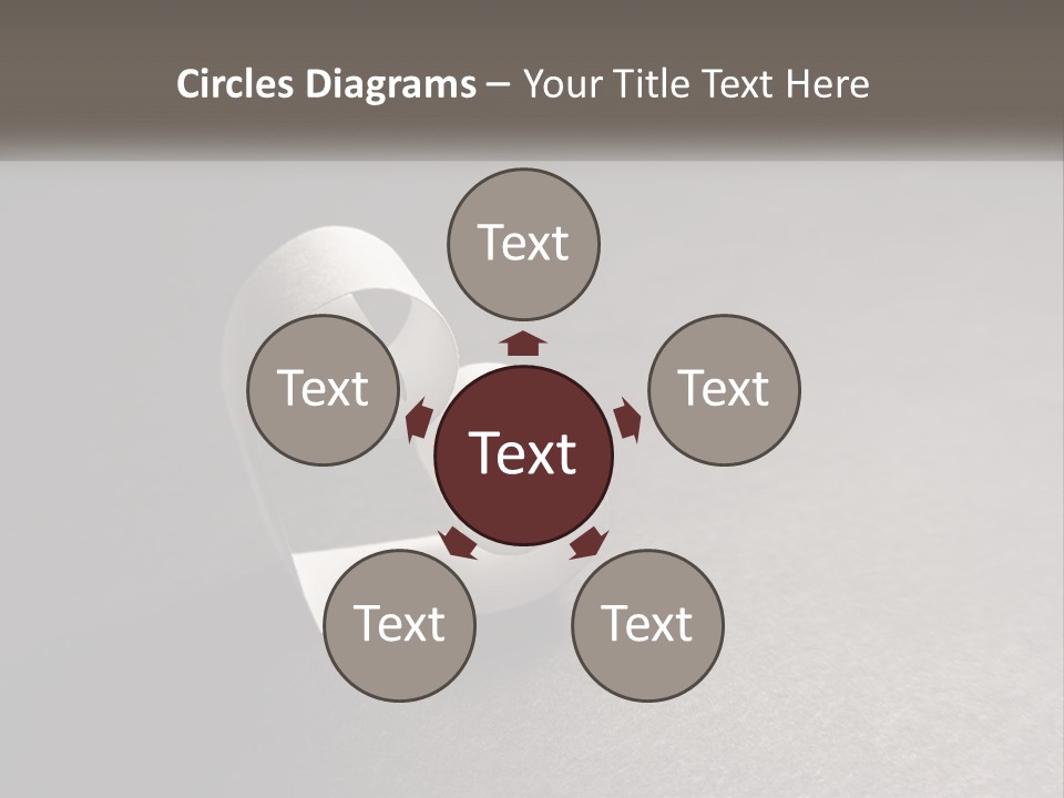 A White Paper Ring With The Letter B On It PowerPoint Template